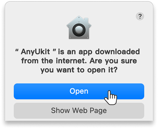 Click “Open” to continue